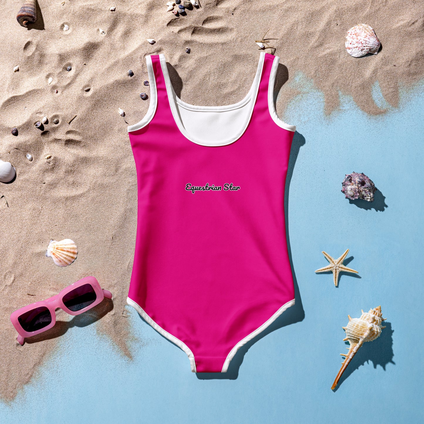 All-Over Pink Unicorn Kids Swimsuit