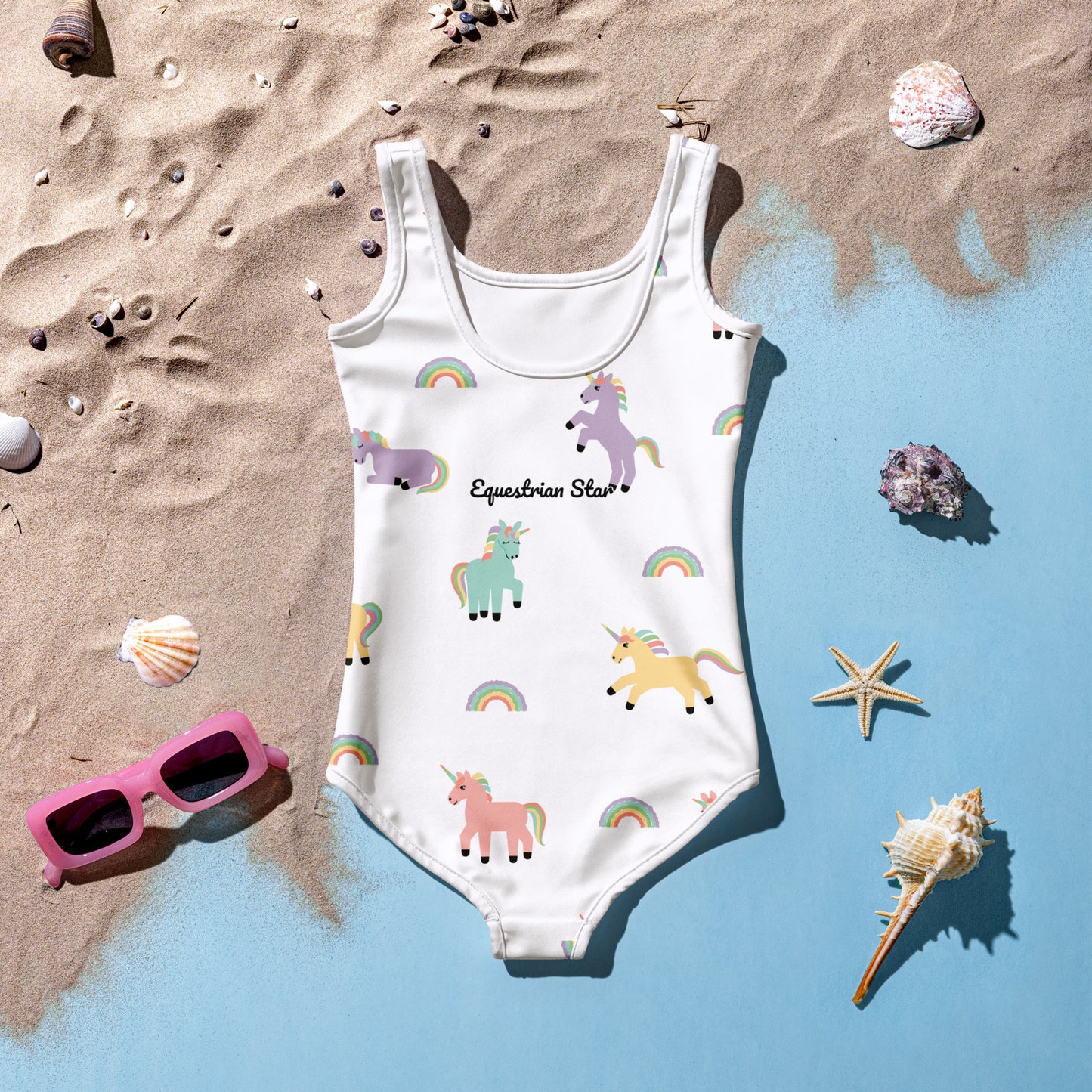 All-Over Unicorn Kids Swimsuit