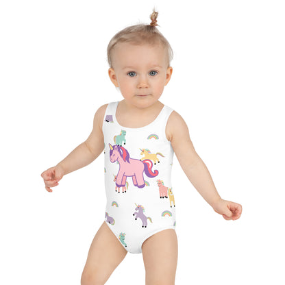 All-Over Unicorn Kids Swimsuit