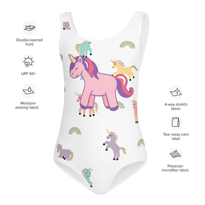 All-Over Unicorn Kids Swimsuit