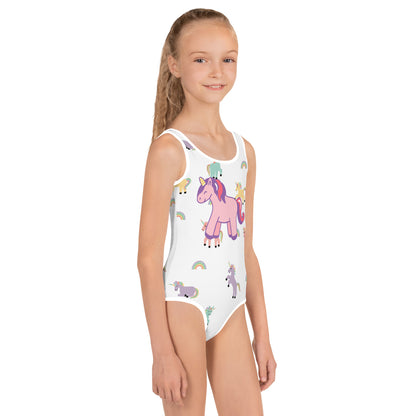 All-Over Unicorn Kids Swimsuit