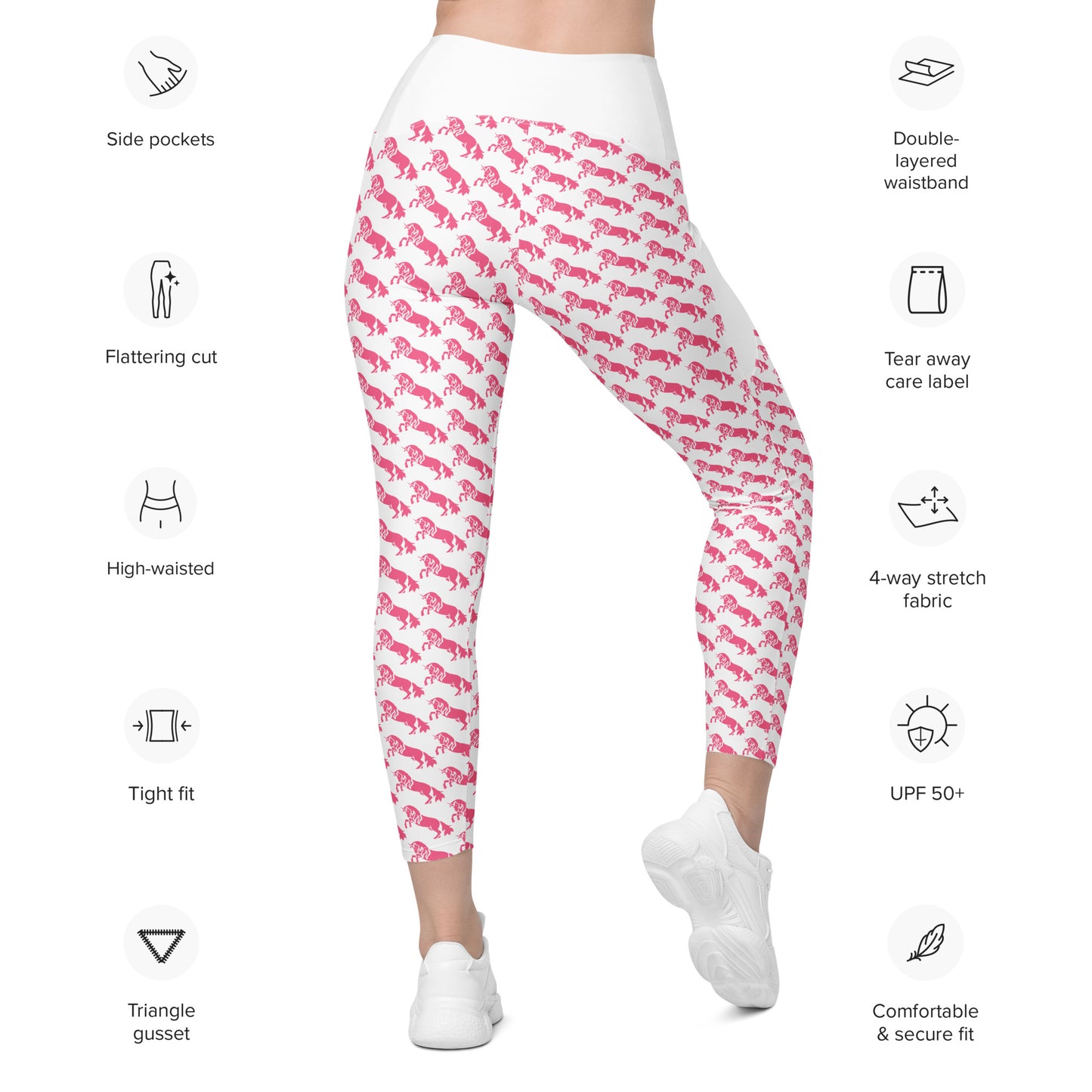 Pink Pony Leggings with pockets