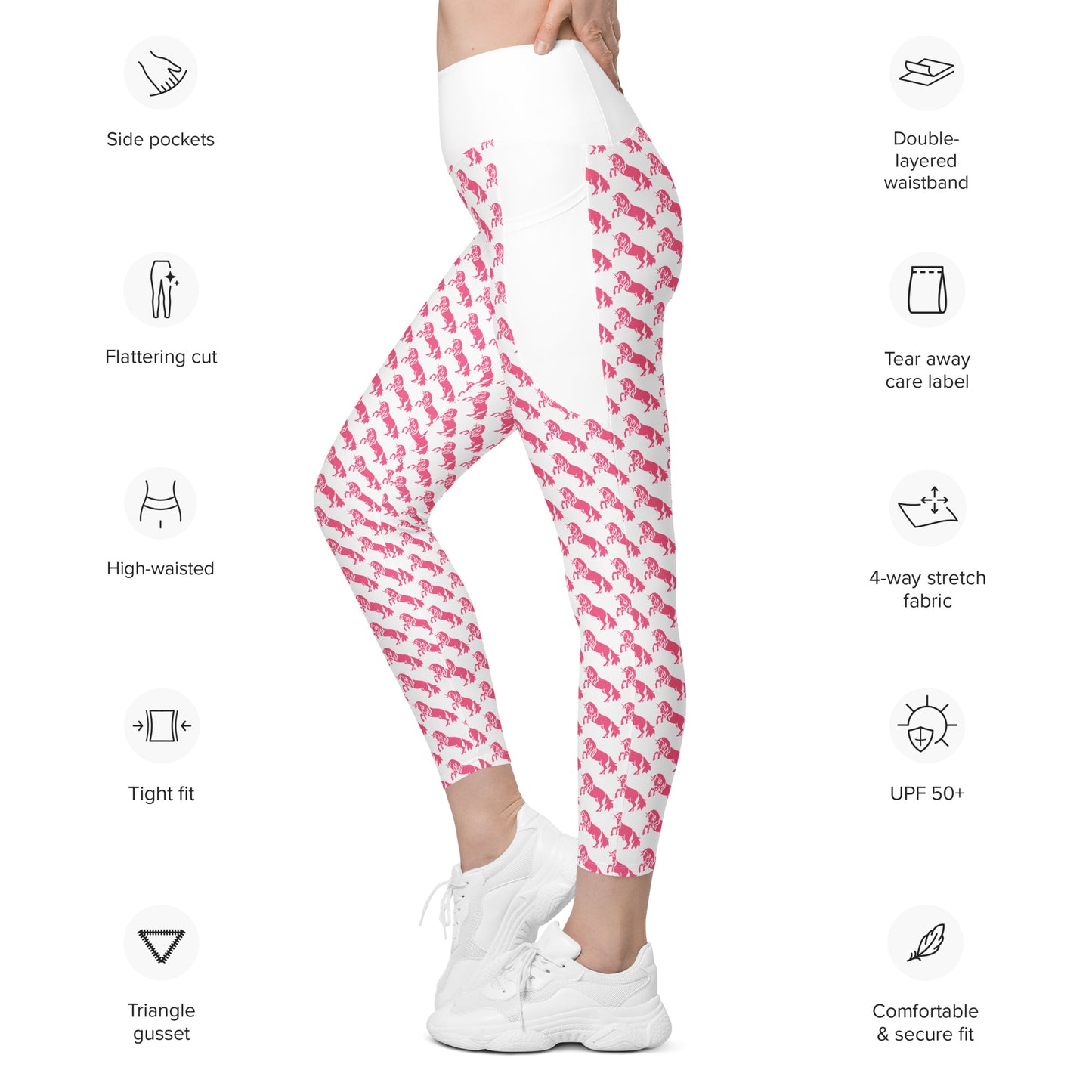 Pink Pony Leggings with pockets